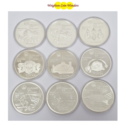 10 x Canada $10 Silver Proof / BU – Olympics Series